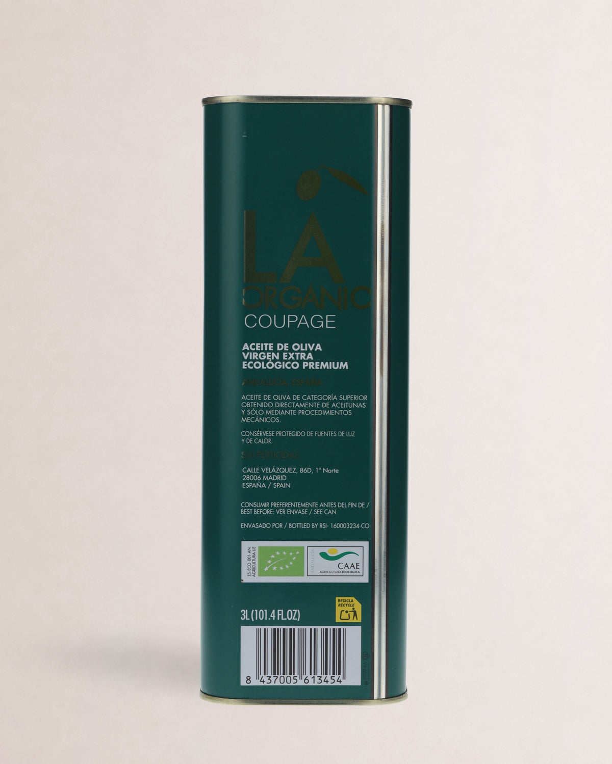 lateral lata la organic aceite