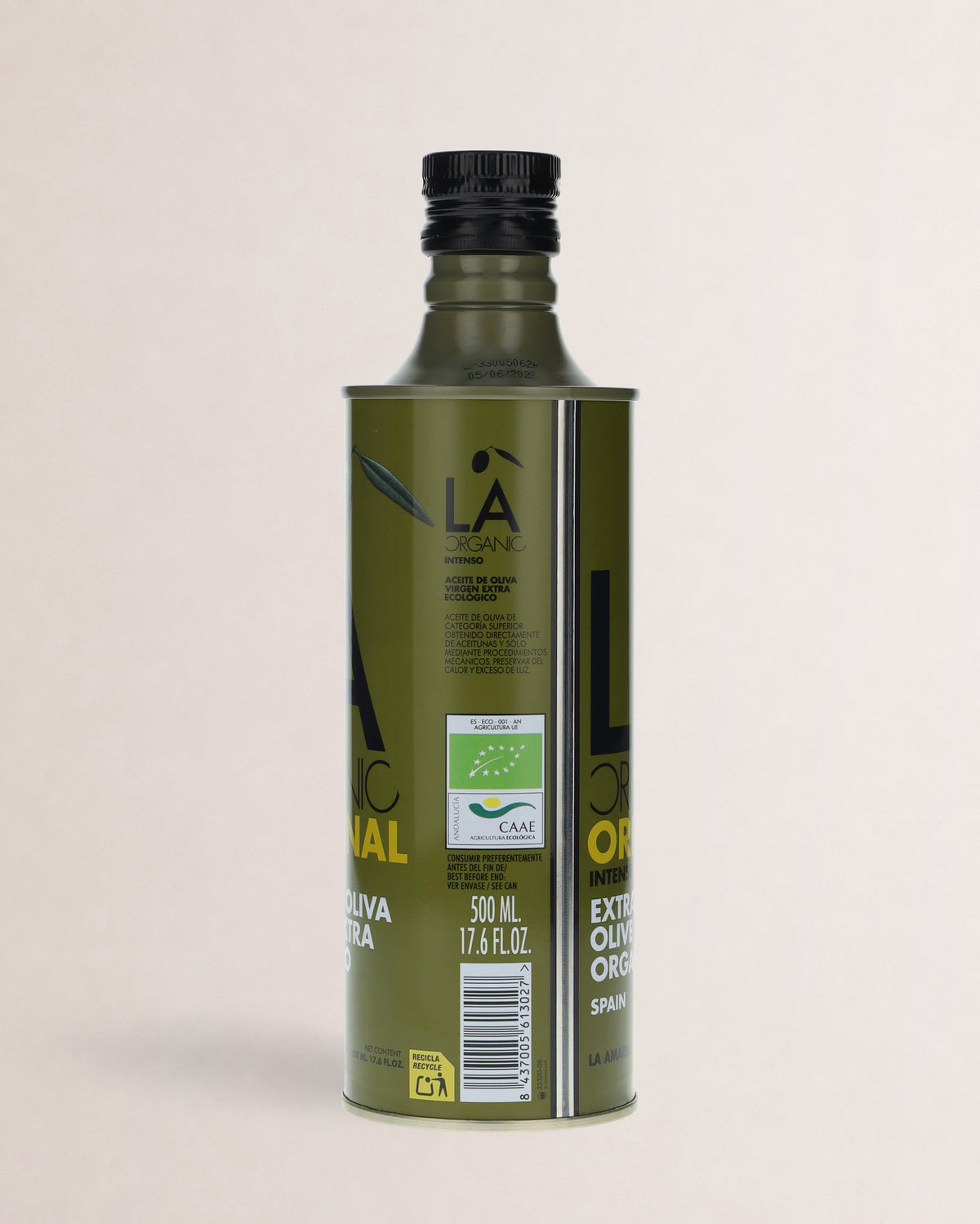 etiqueta botella la organic intense
