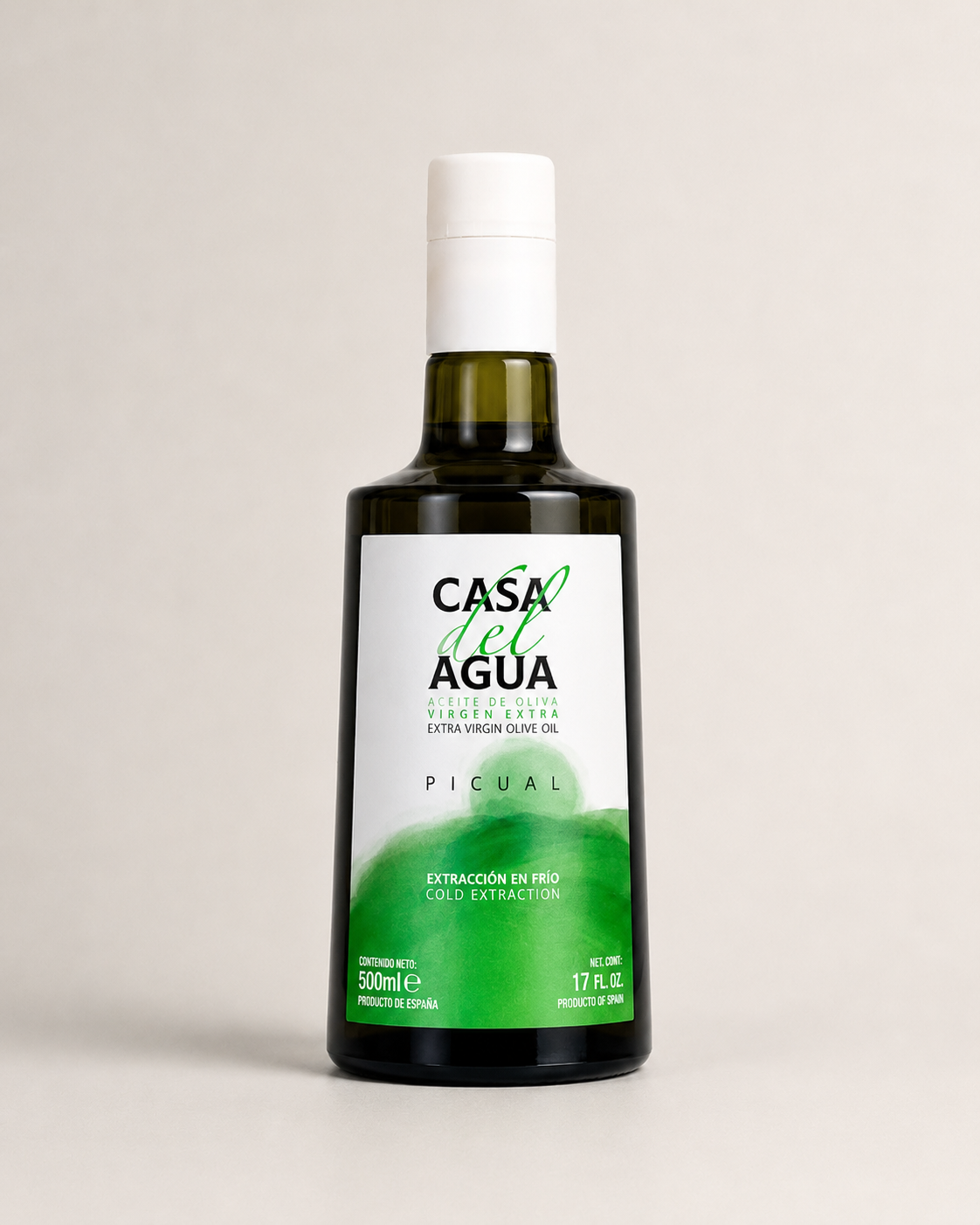botella 500ml casas del agua aove