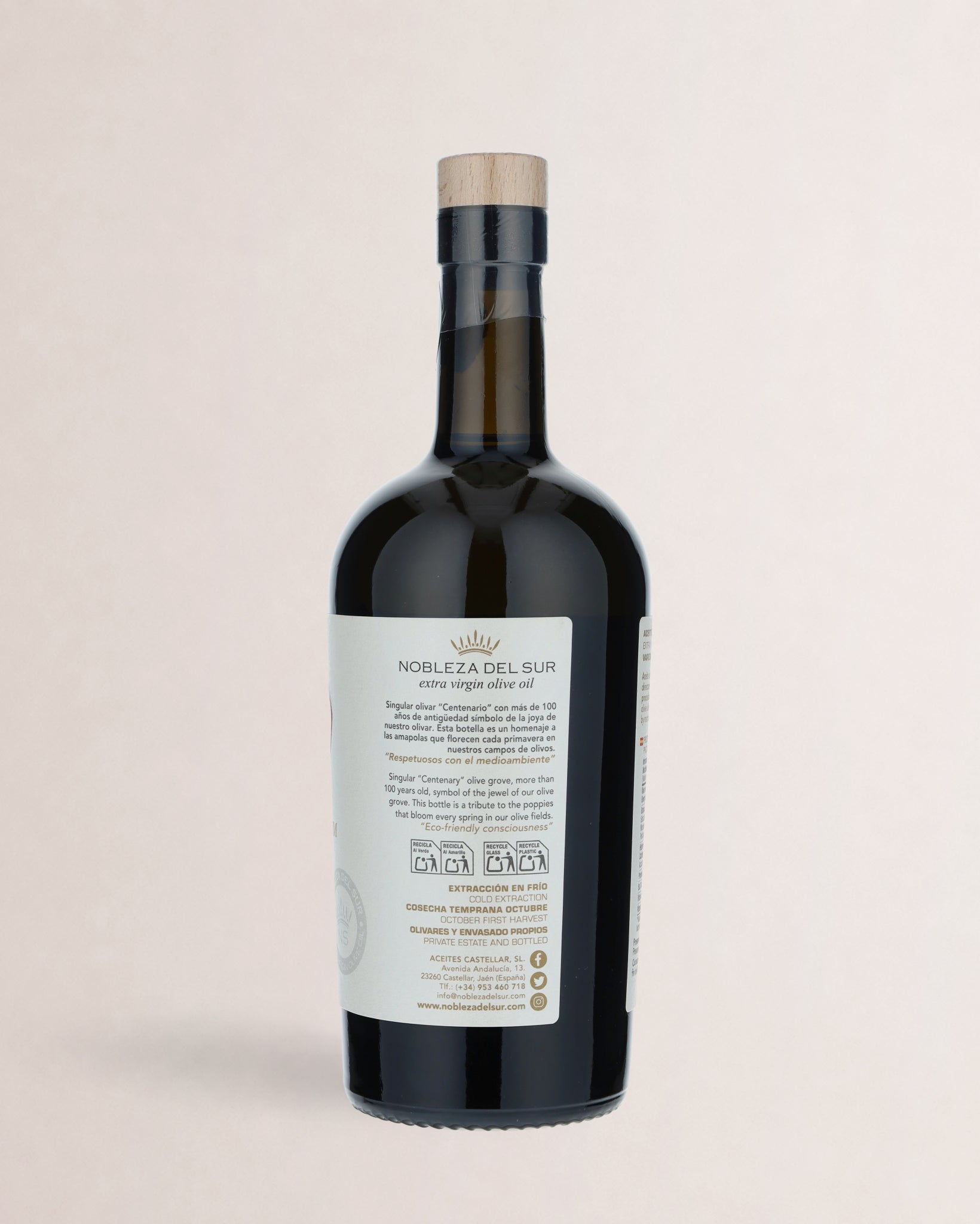 etiqueta aceite centenarium premium