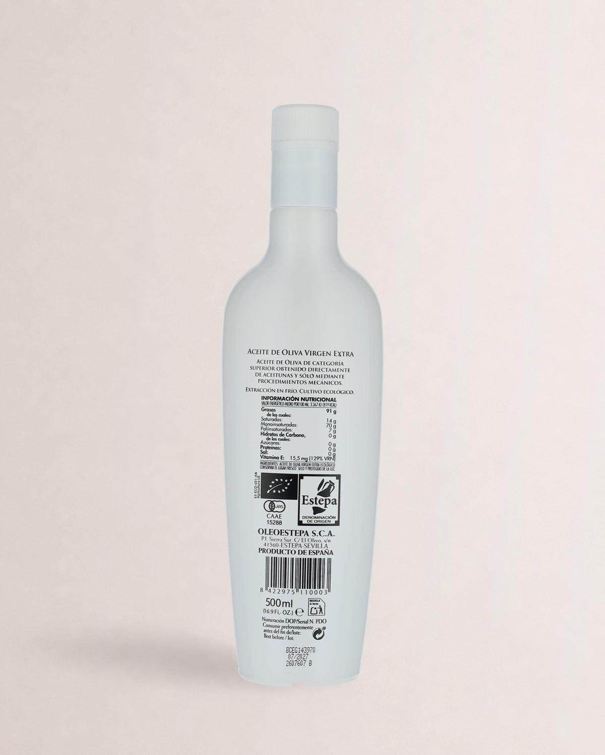 aceite oleoestepa egregio bio nformacion nutricional