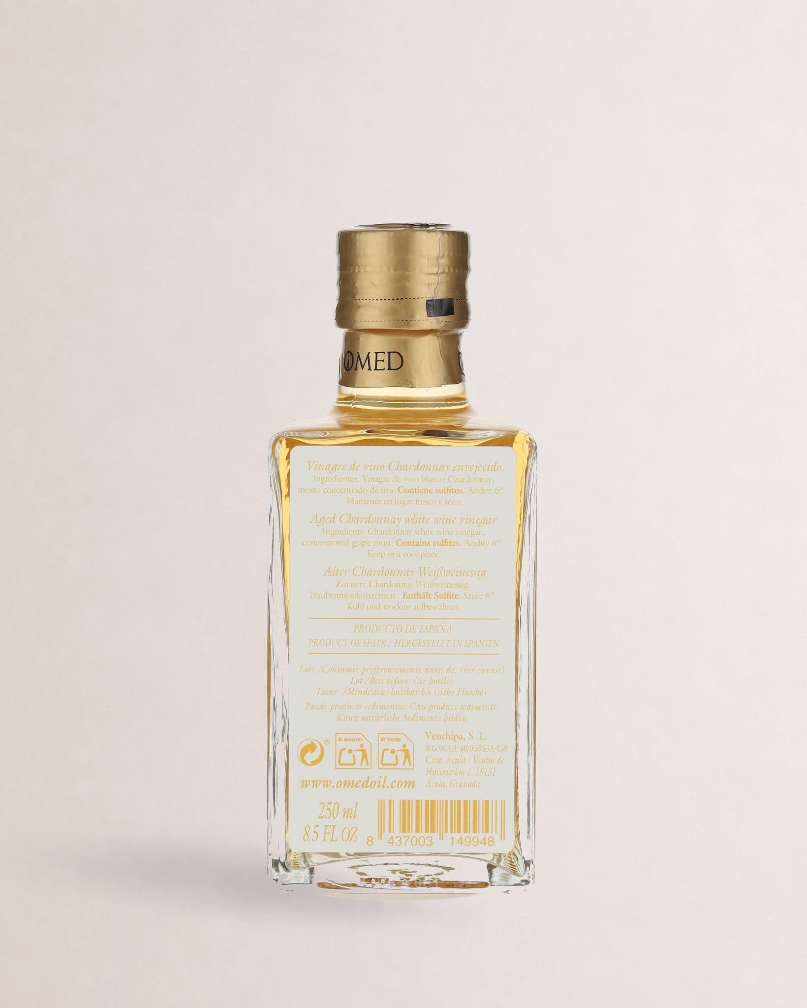 etiqueta vinagre omed chardonnay
