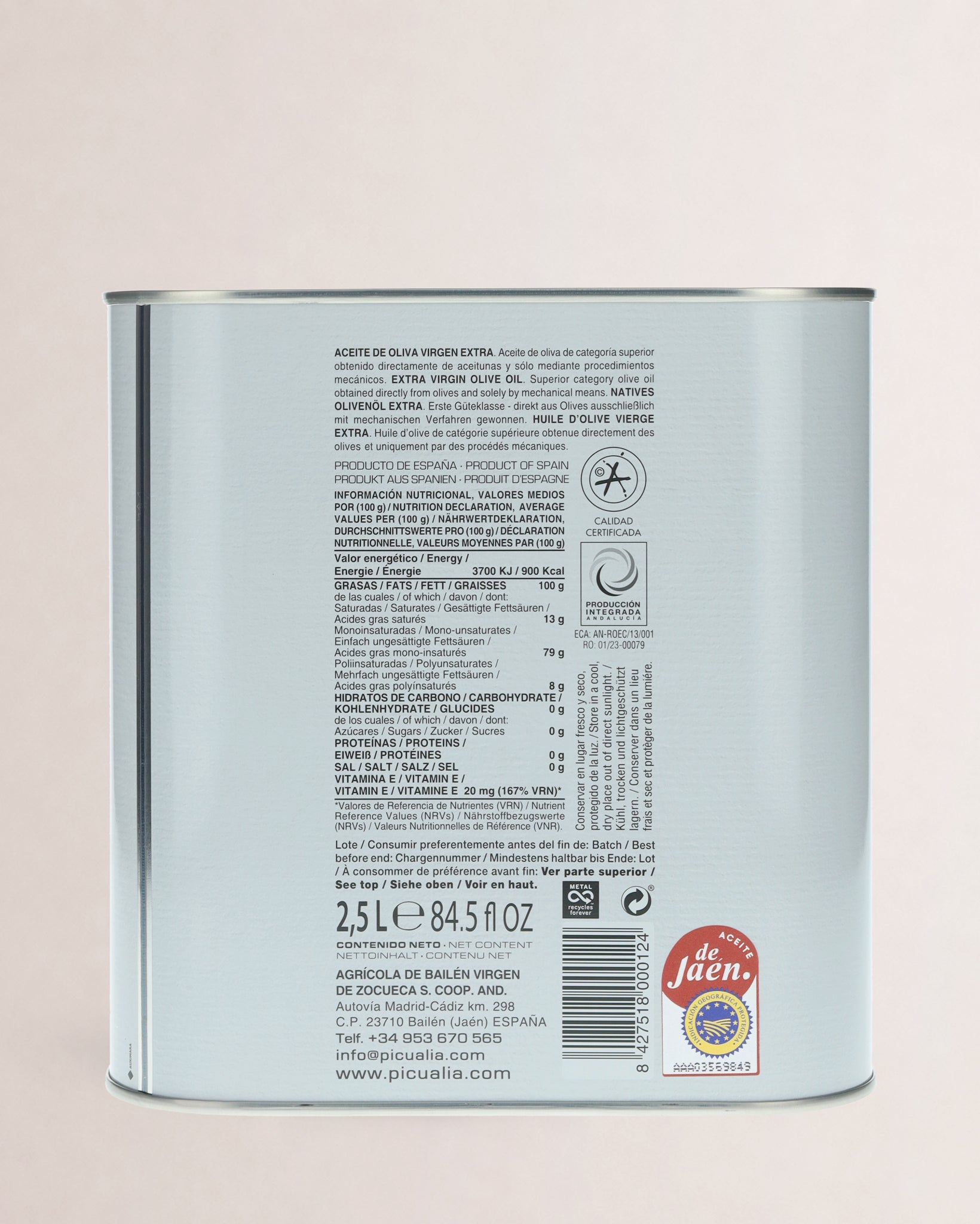Picualia Gourmet Picual 2,5L