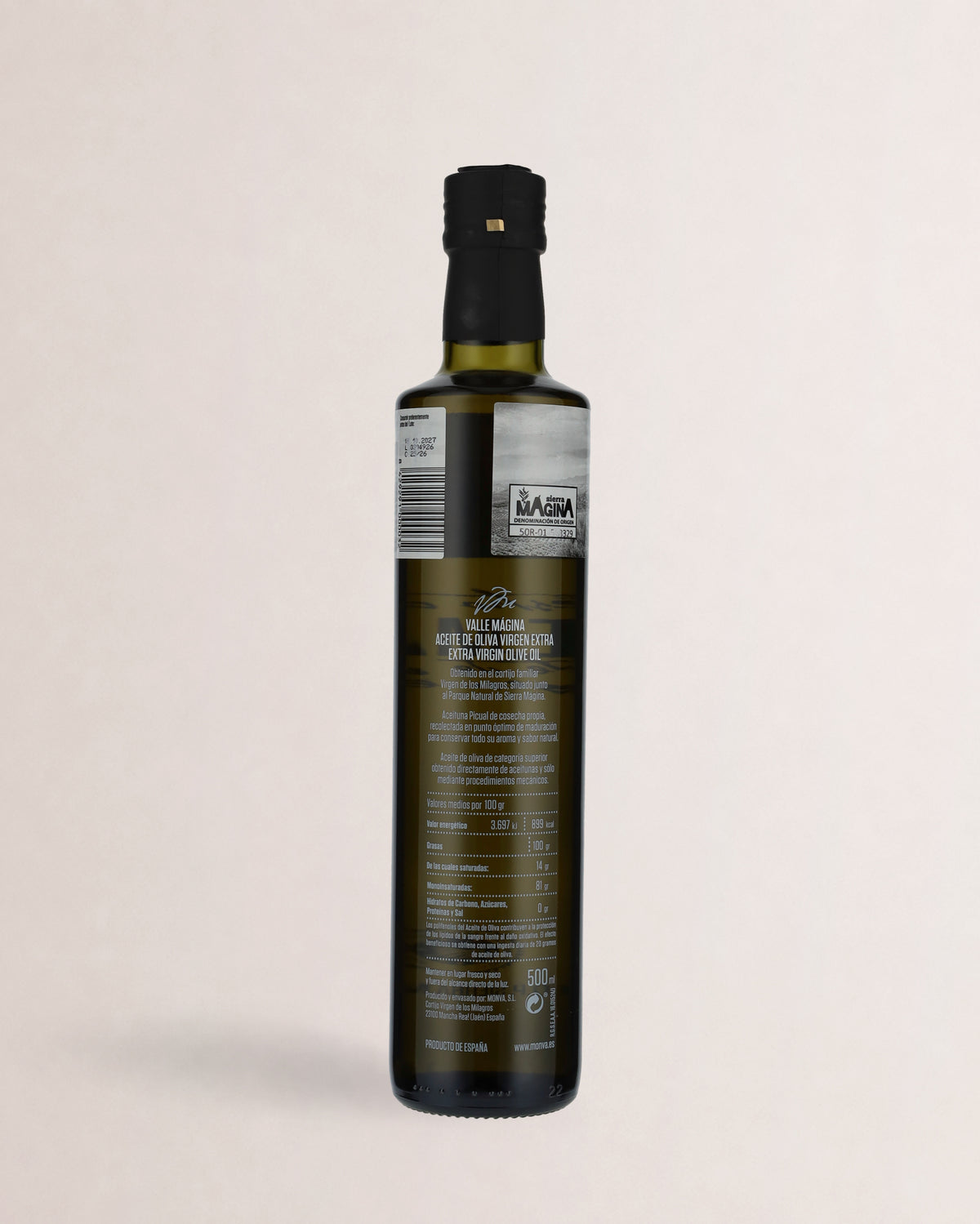 aceite valle magina informacion nutricional