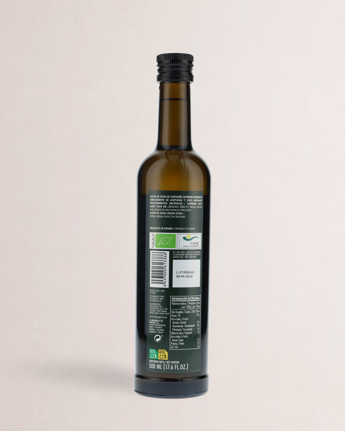 etiqueta aceite la organic coupage