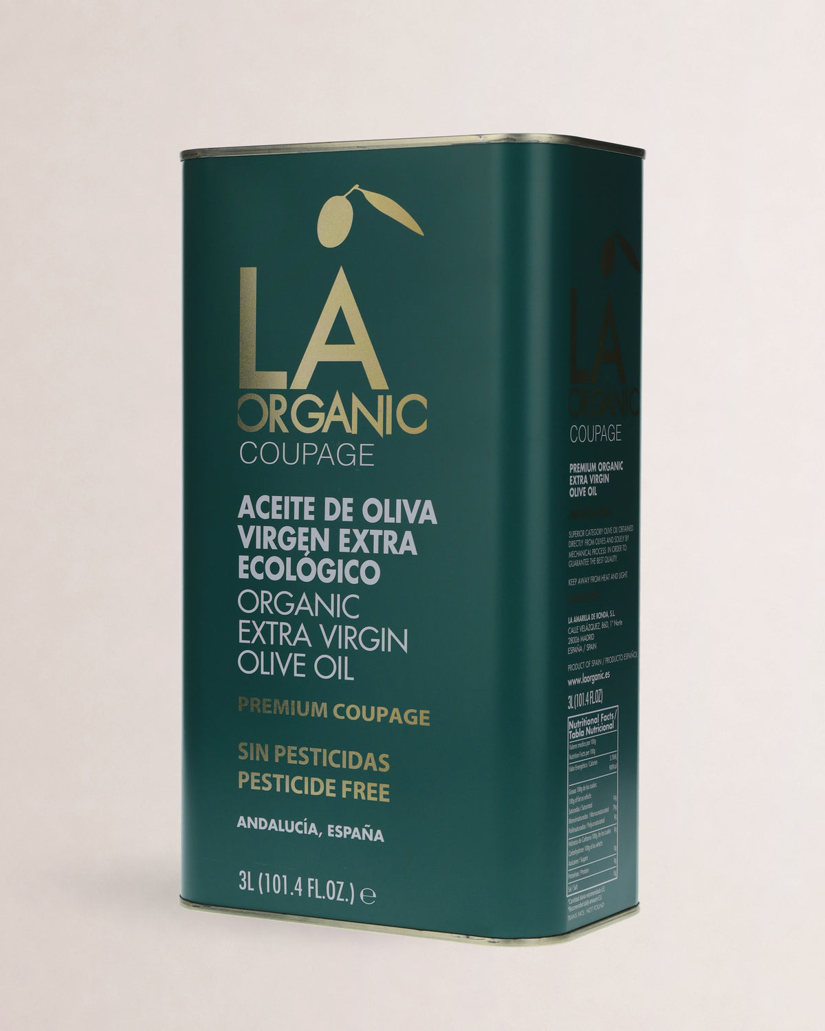 lata la organic aceite coupage