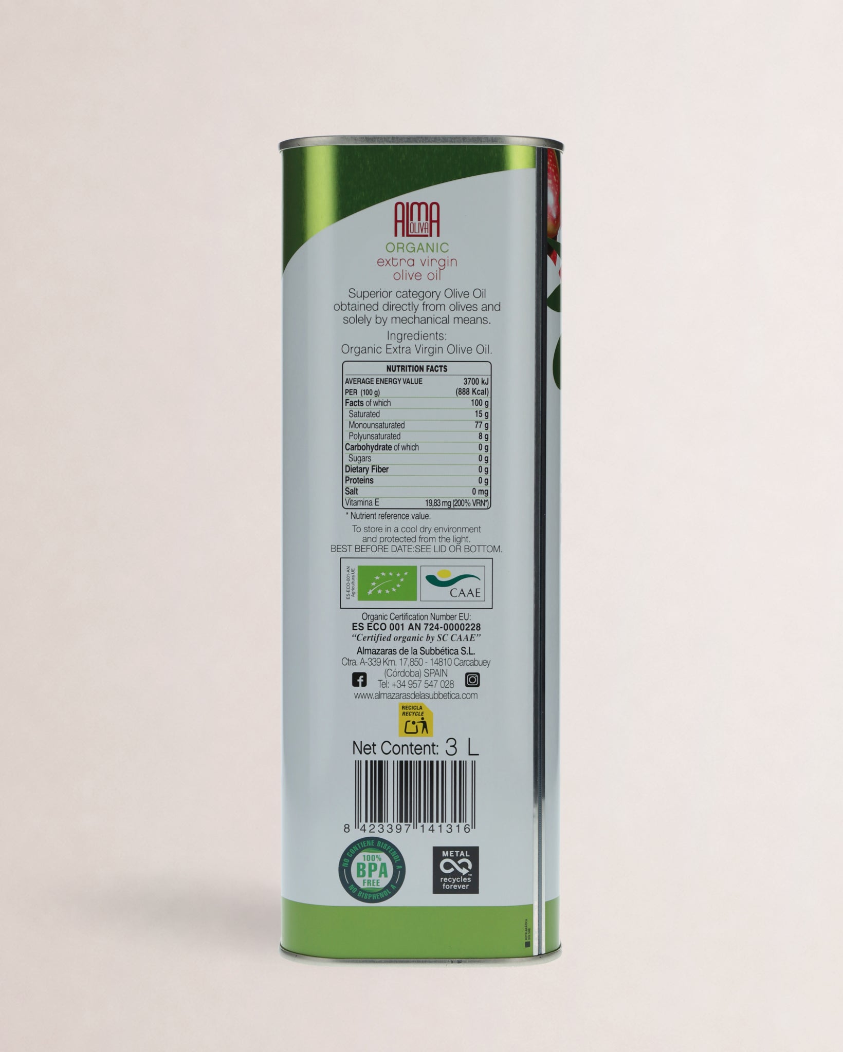 Almaoliva Bio Lata 3 L