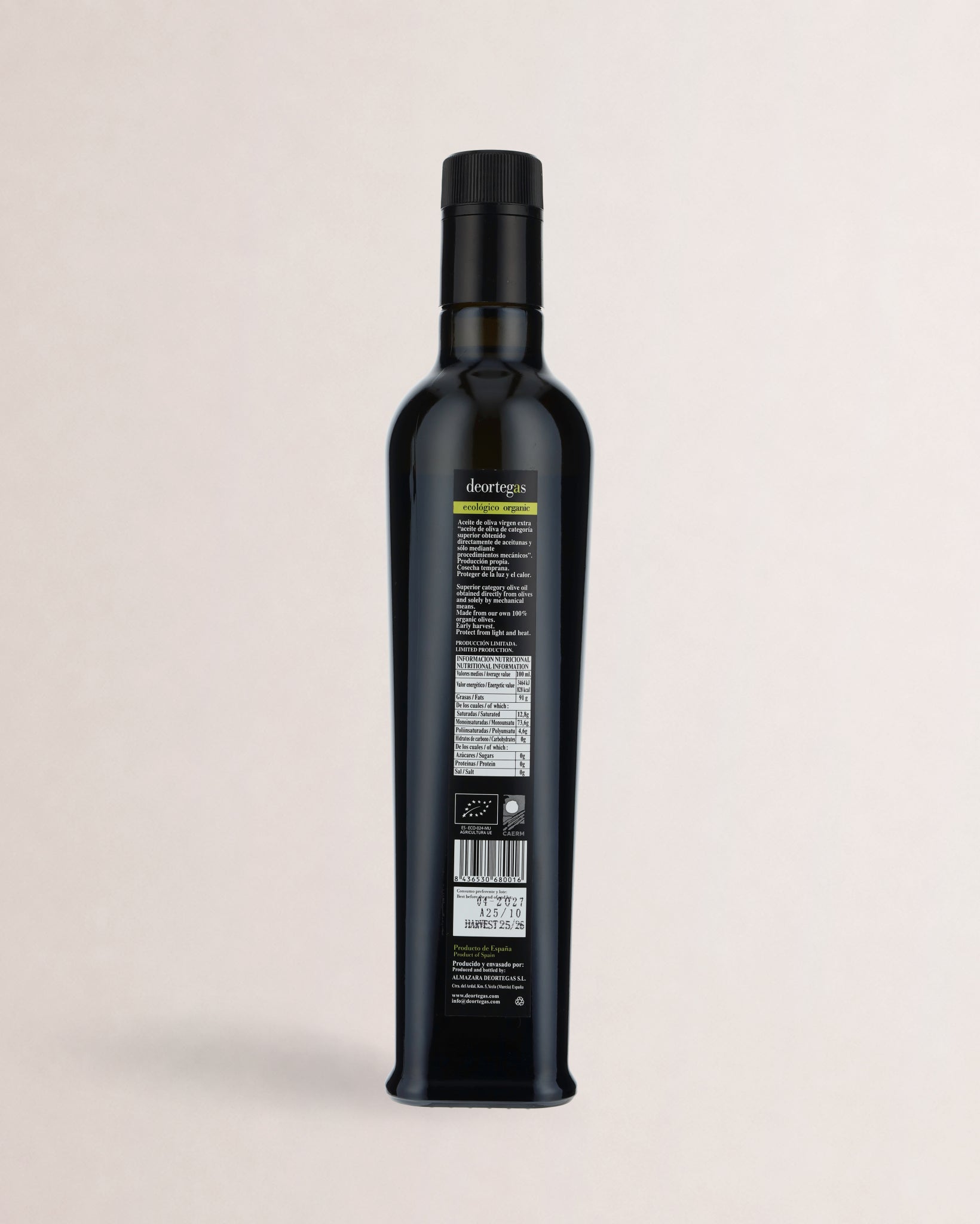etiqueta aceite deortegas arbequina
