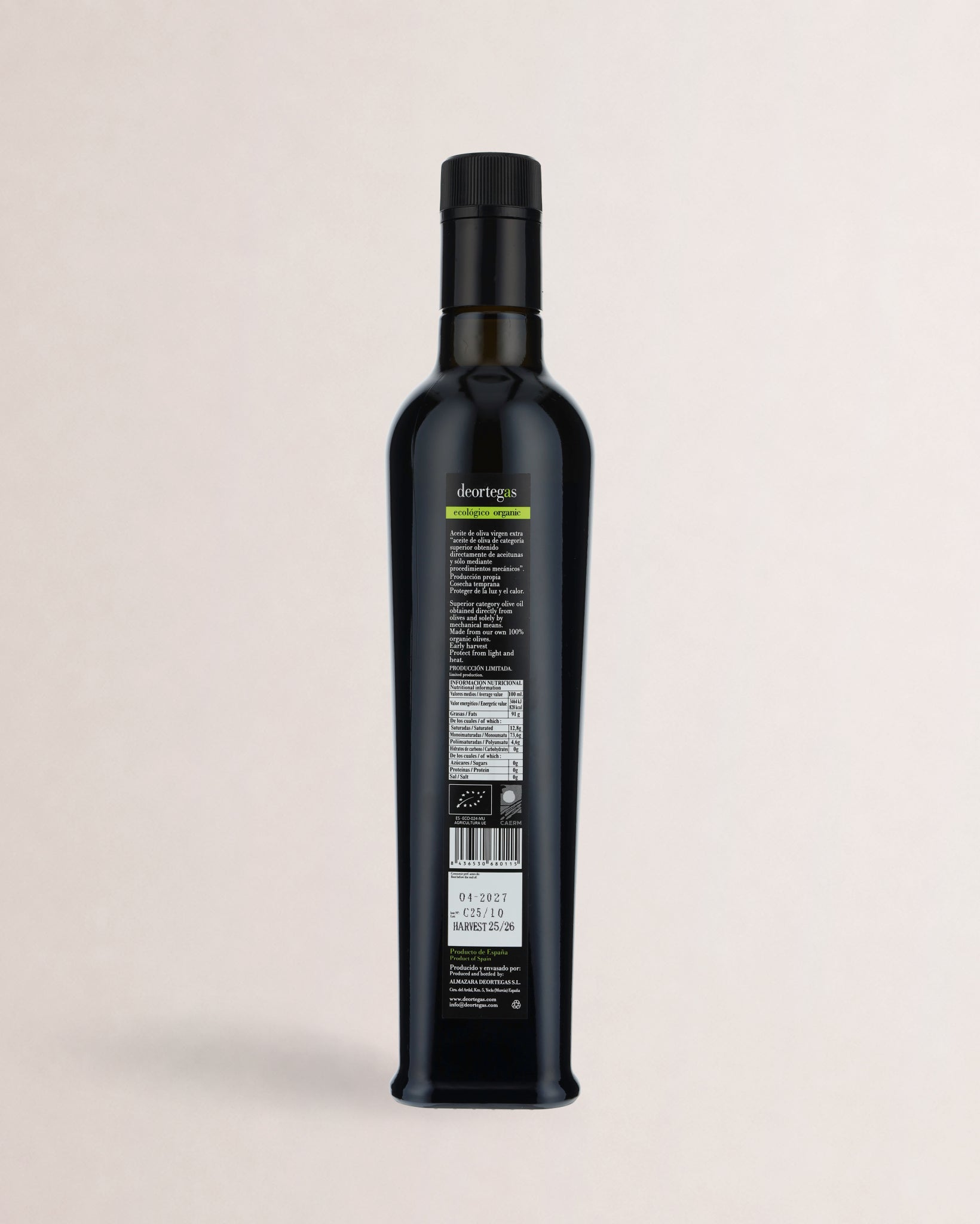 aceite deortegas cornicabra etiqueta