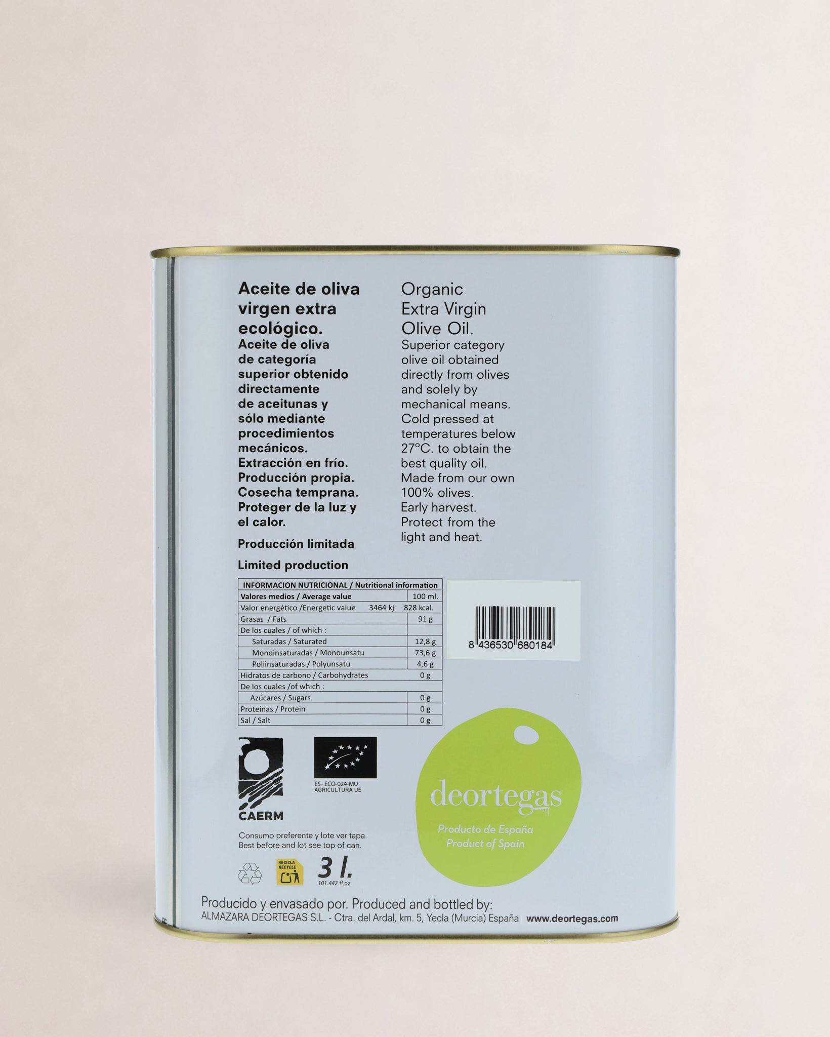 Deortegas Arbequina Lata 3L
