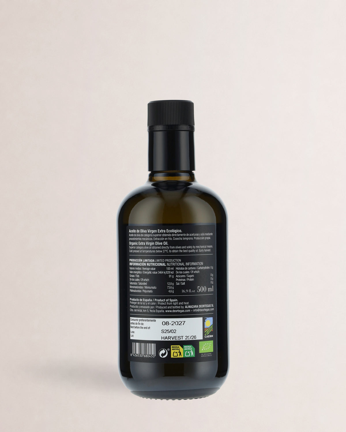 aceite deortegas botella