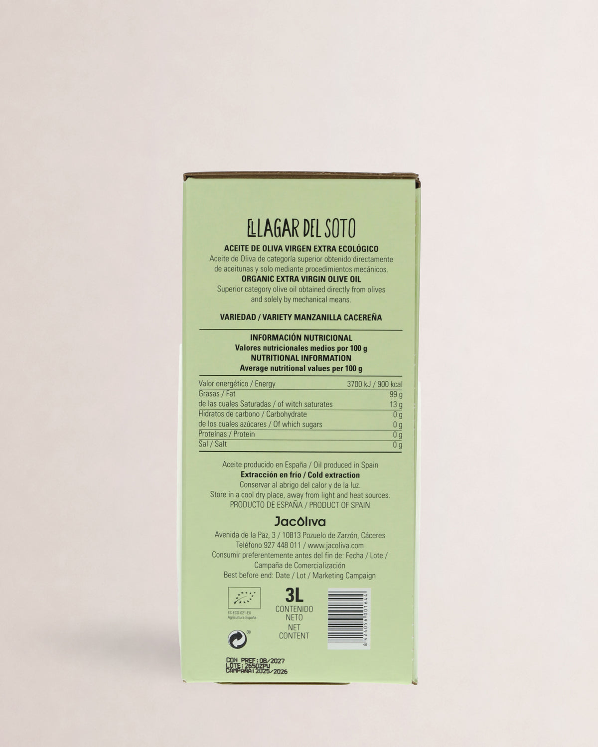 informacion nutricional el lagar del soto