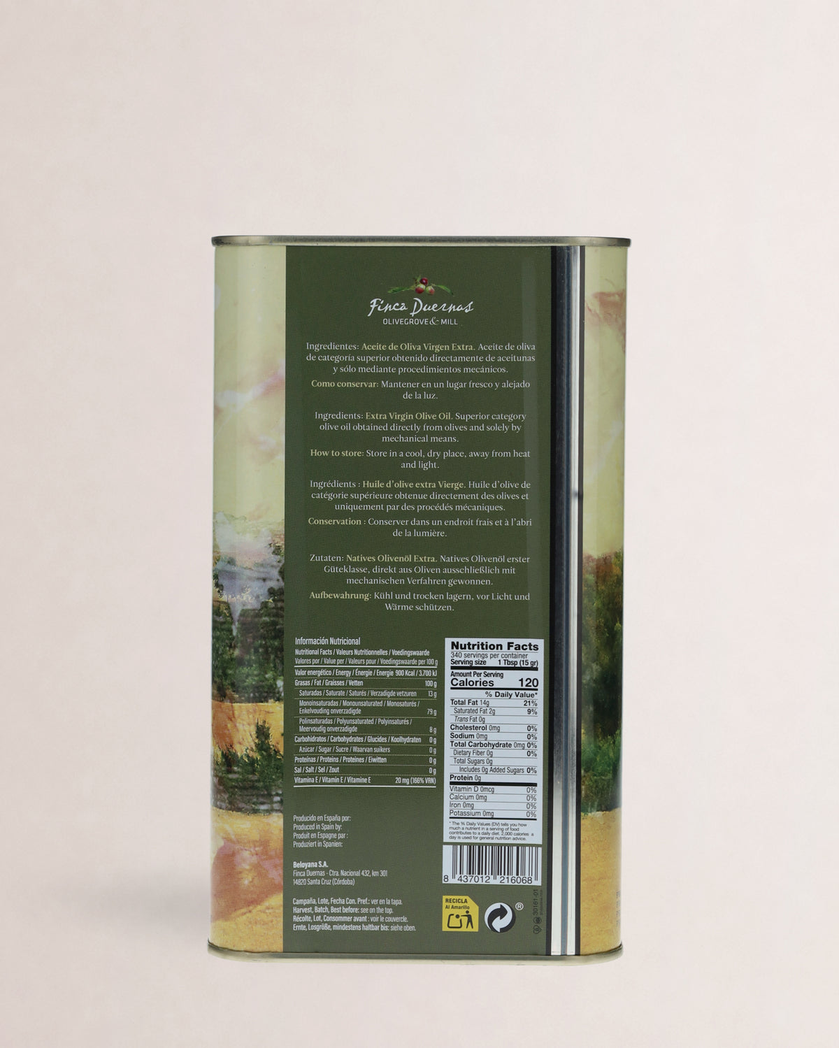 informacion nutricional finca duernas cuisine
