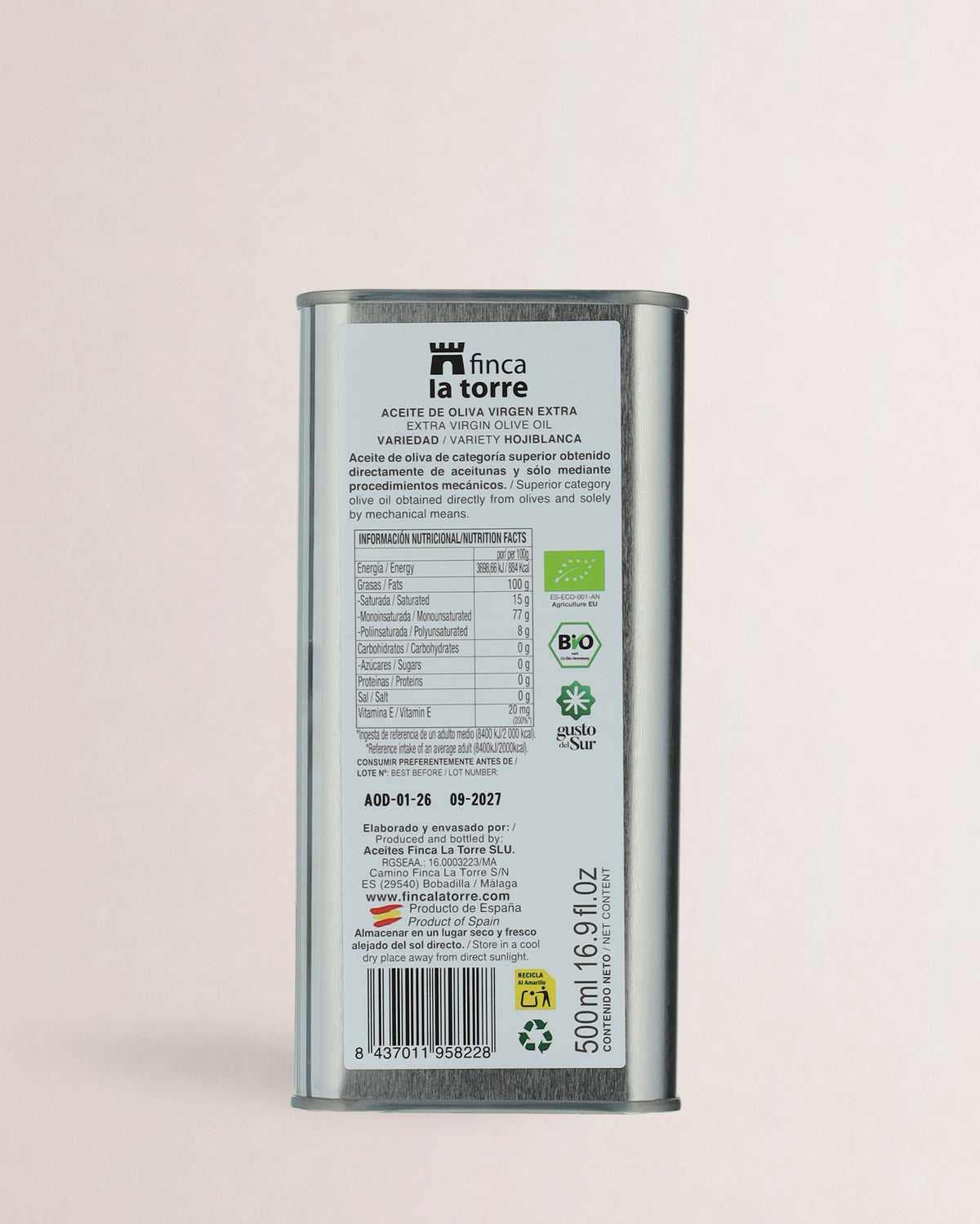 Finca la Torre Hojiblanca Lata 500 ml