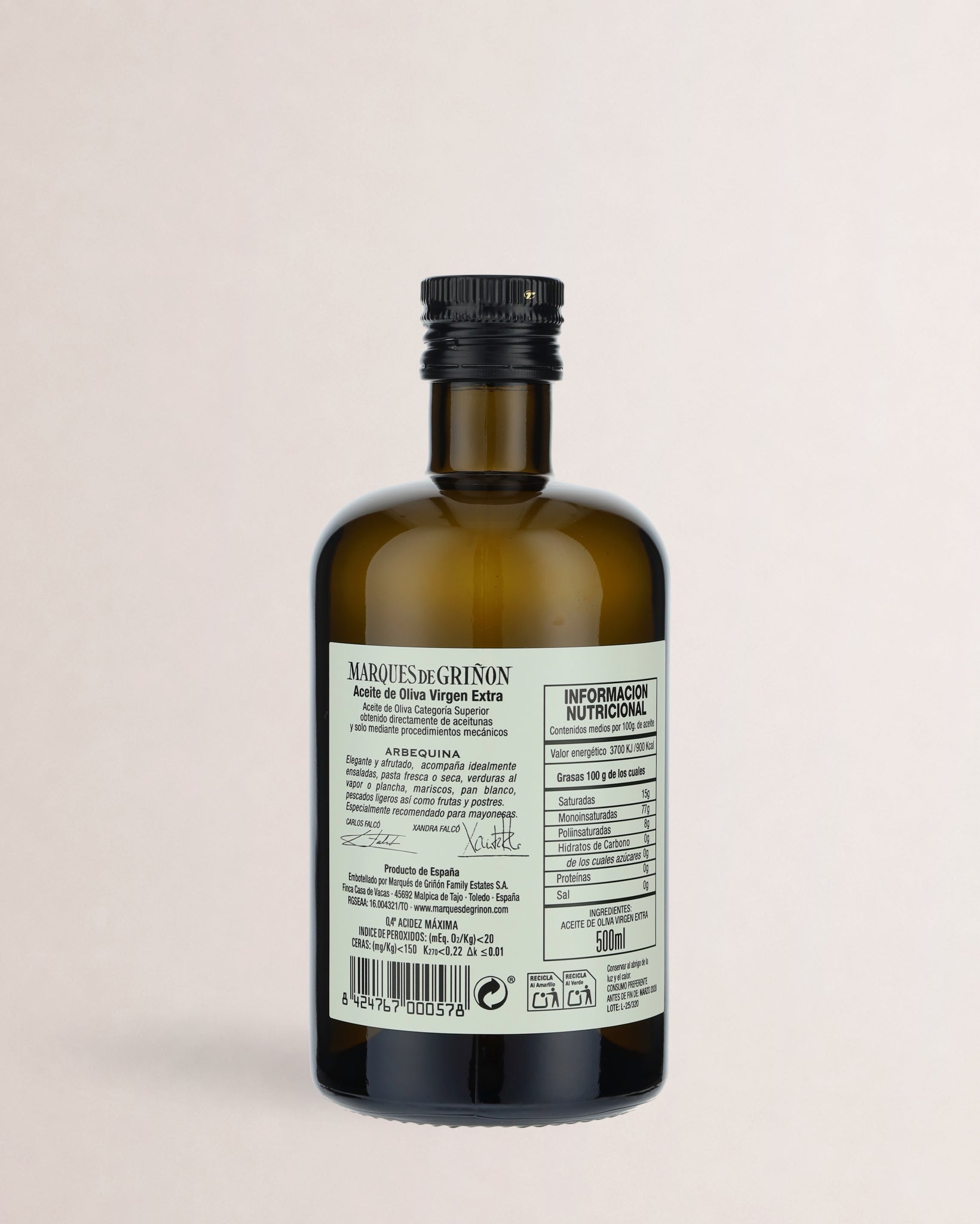 etiqueta maques de griñon arbequina