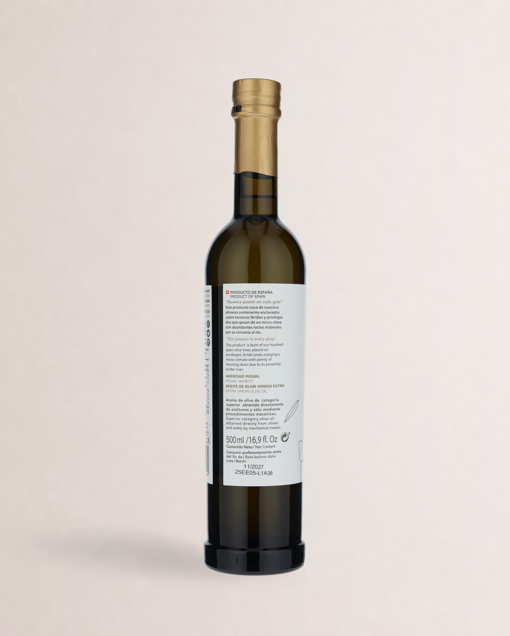 etiqueta aceite centenarium premium