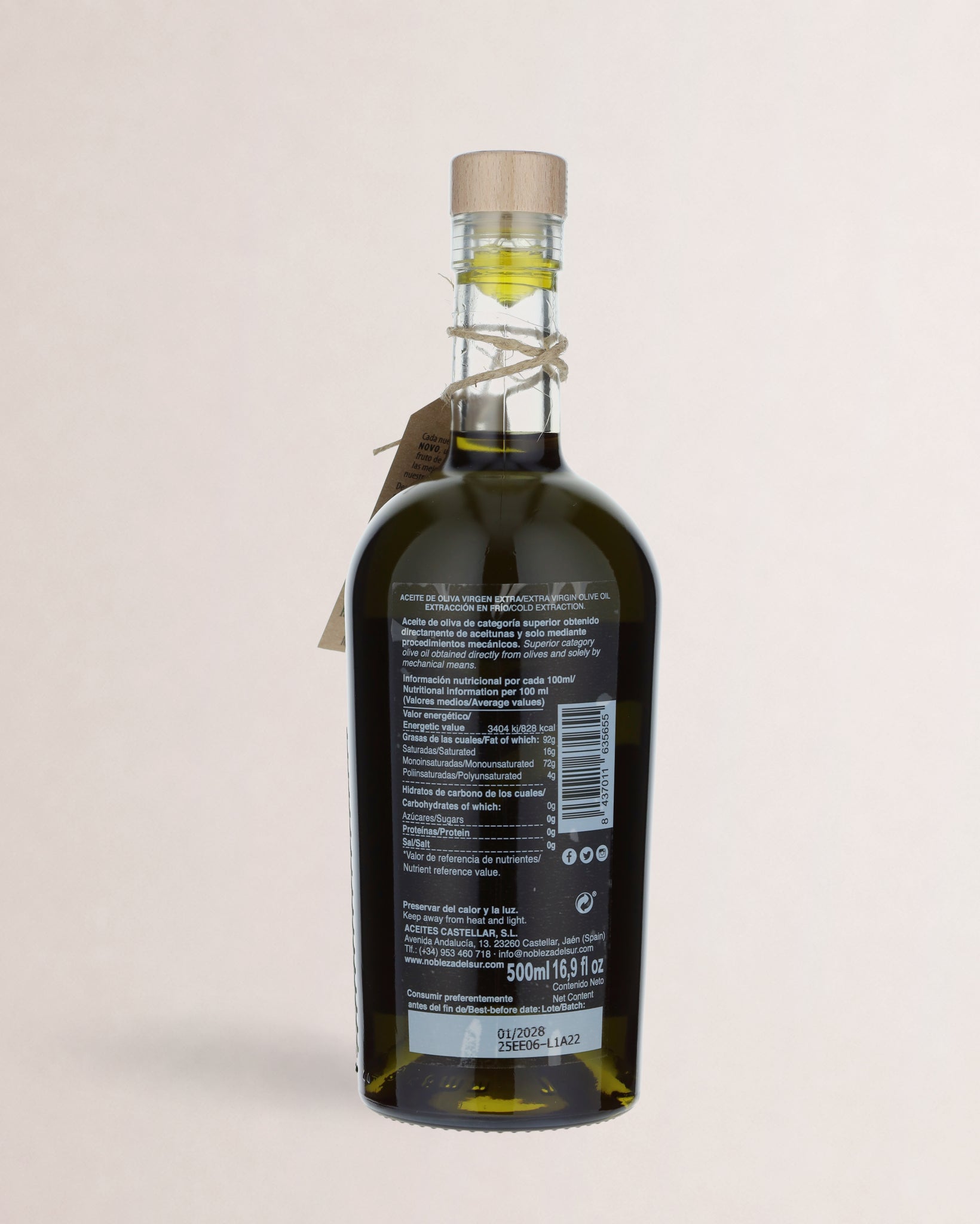 etiqueta aceite novo