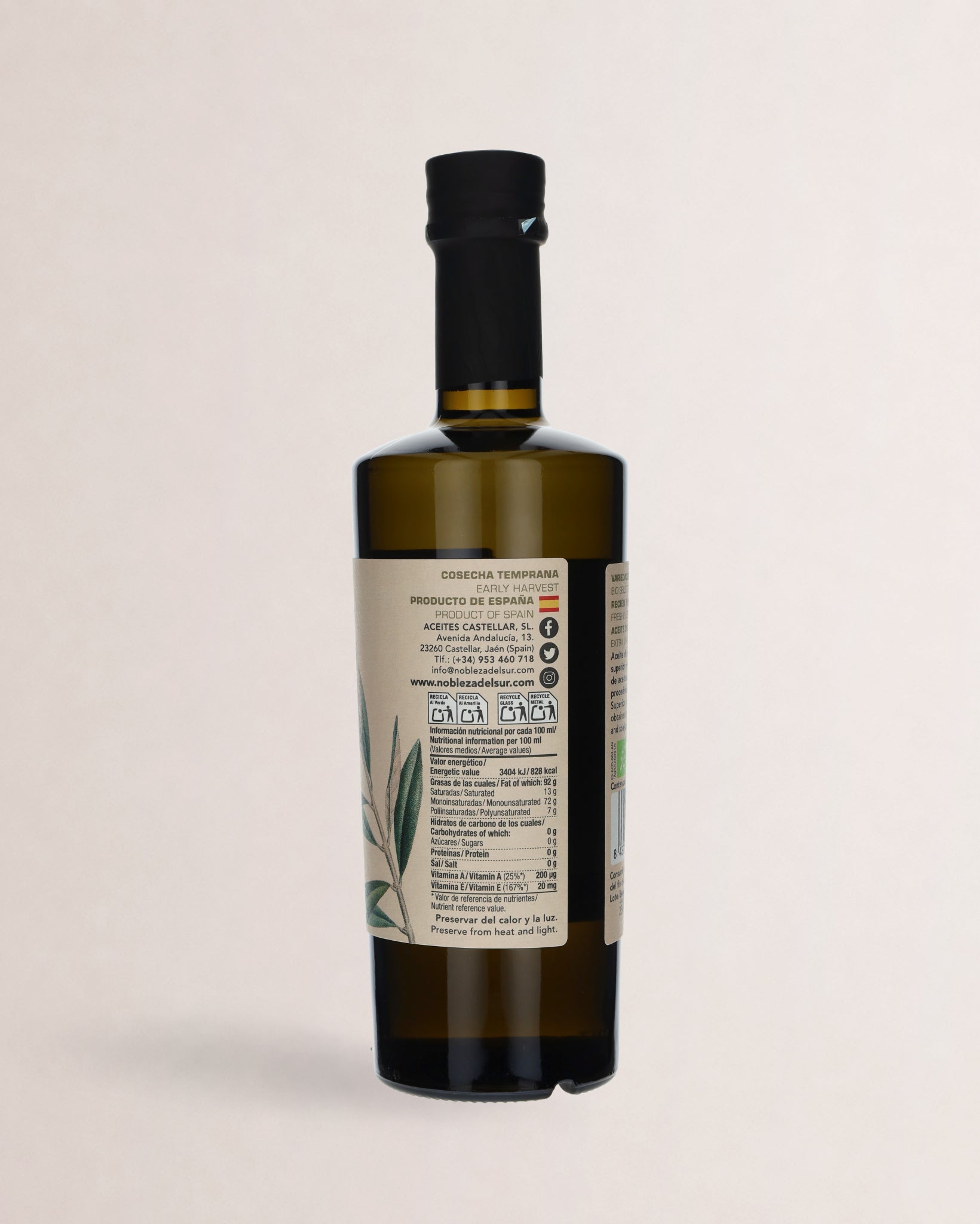 etiqueta aceite tradicion organico