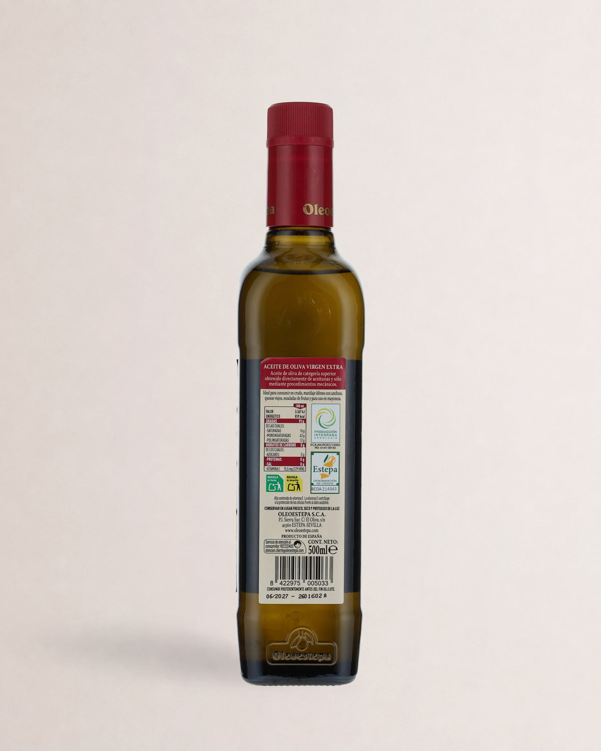 aceite oleoestepa arbequina informacion nutricional