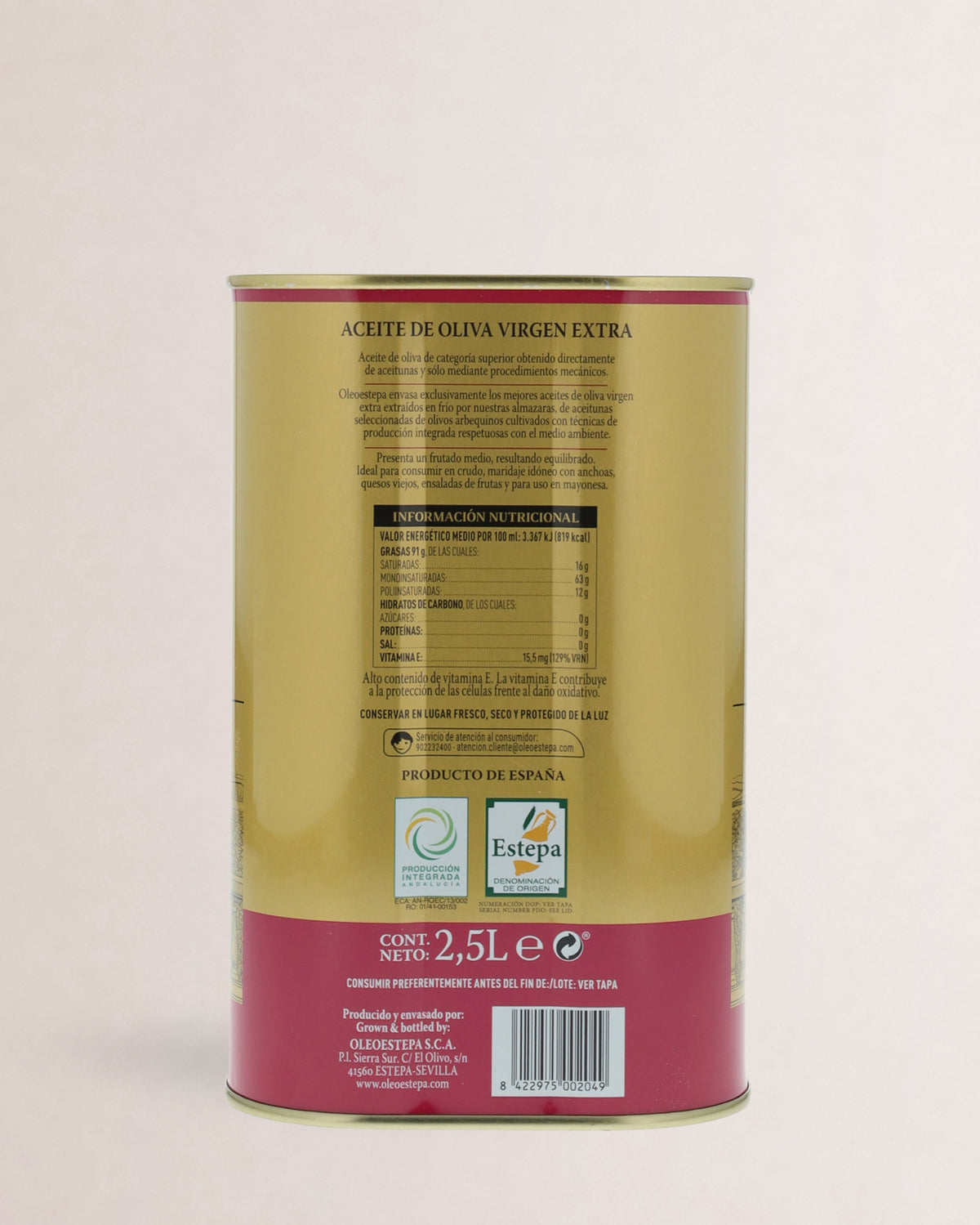 Oleoestepa Arbequina Lata 2,5L