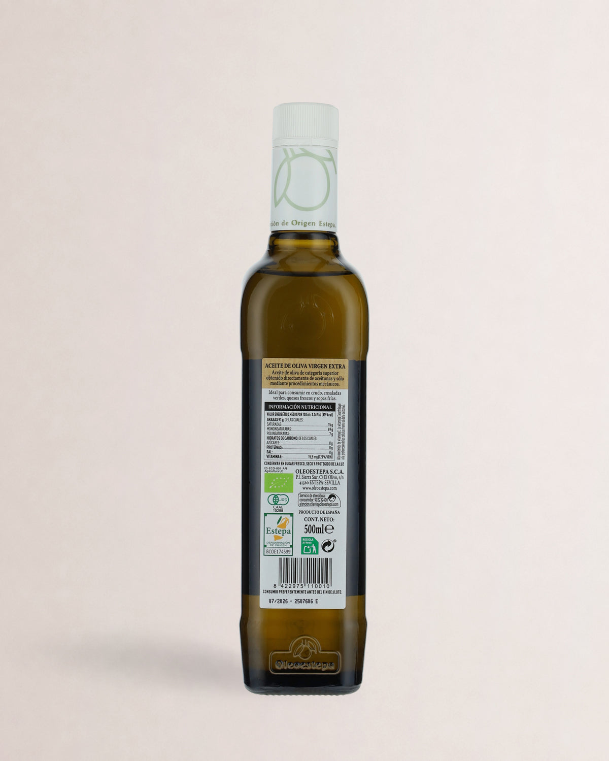 aceite oleostepa botella informacion nutricional