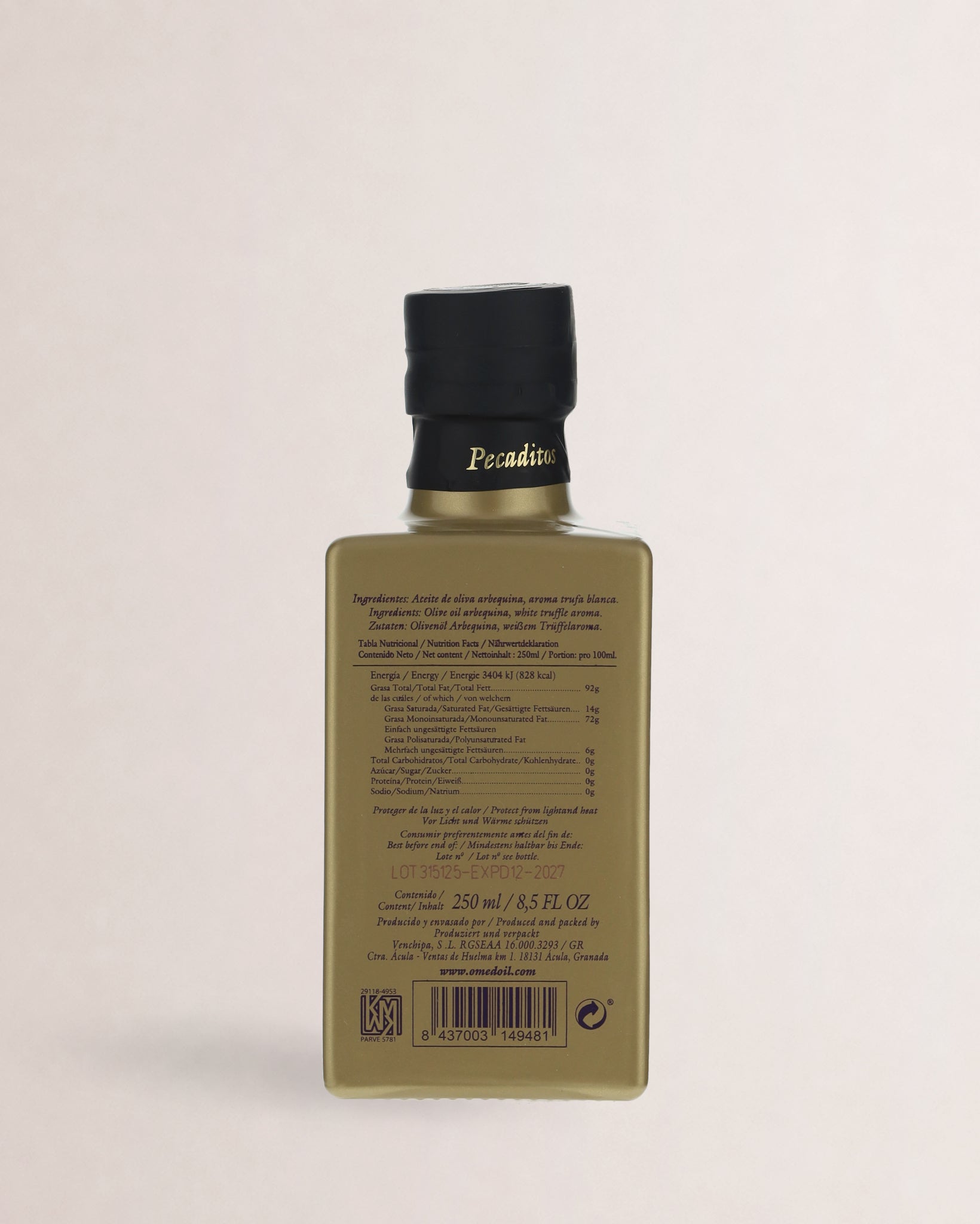 etiqueta aceite trufado omed