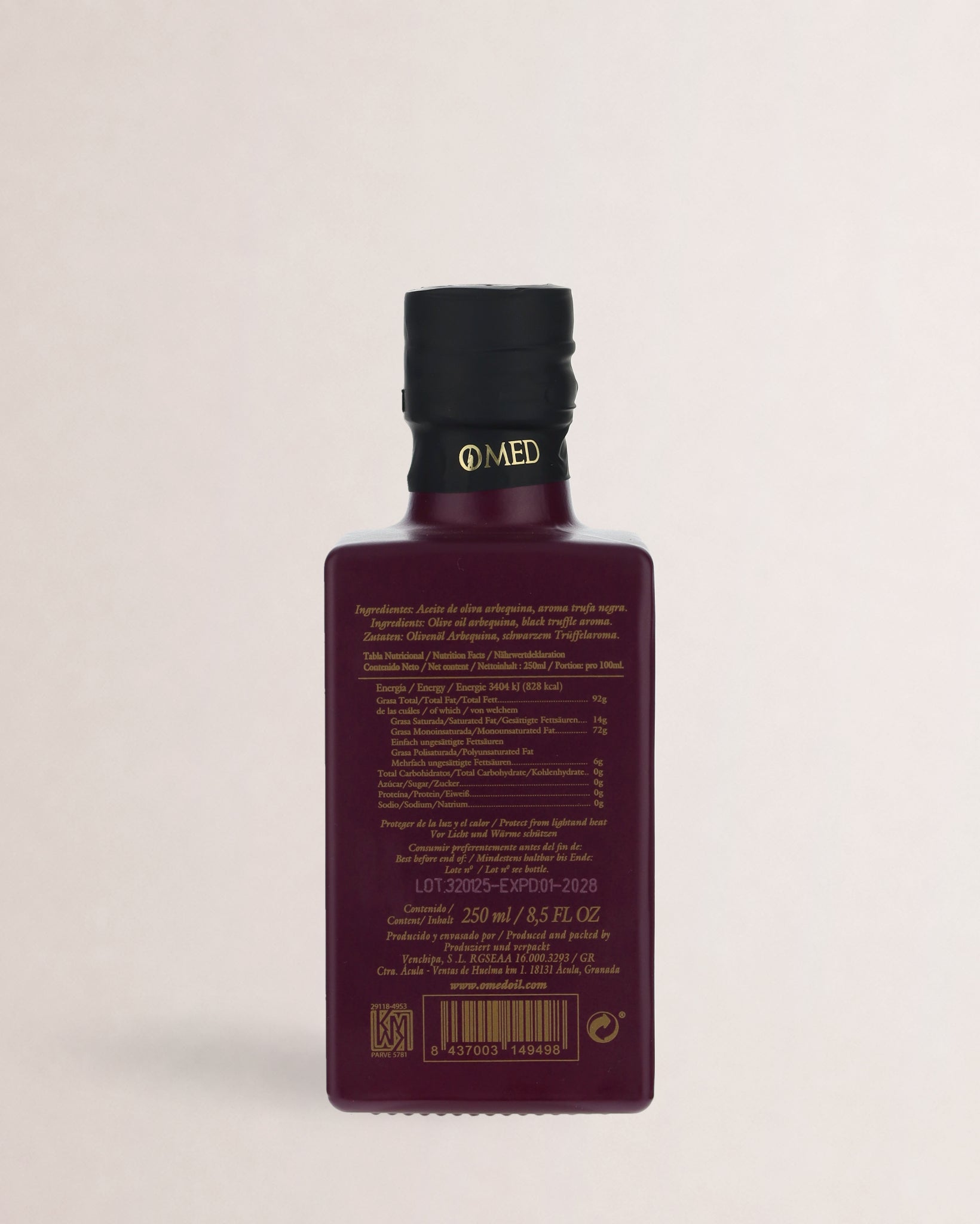 etiqueta aceite trufado omed