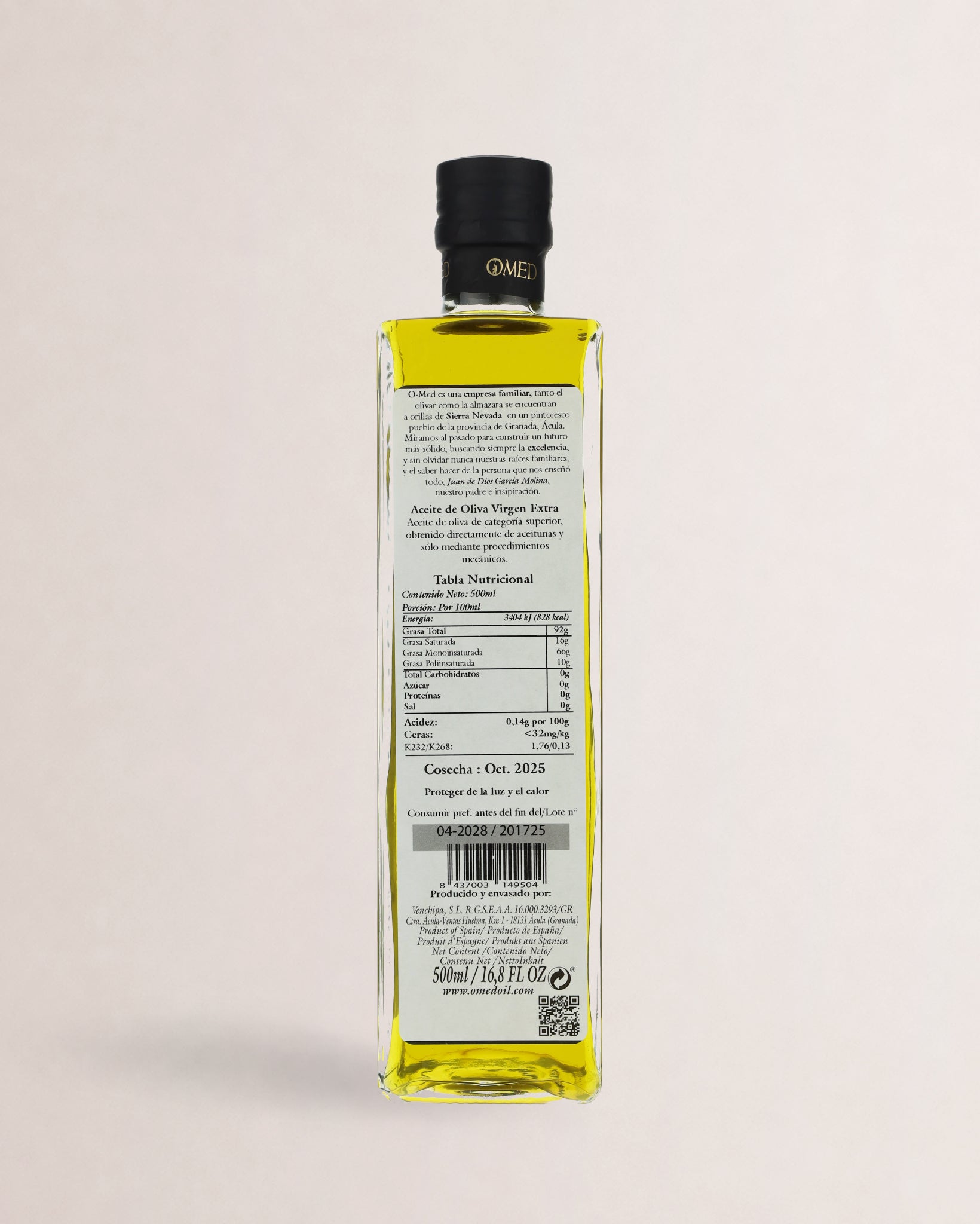 etiqueta aceite omed uv arbequina