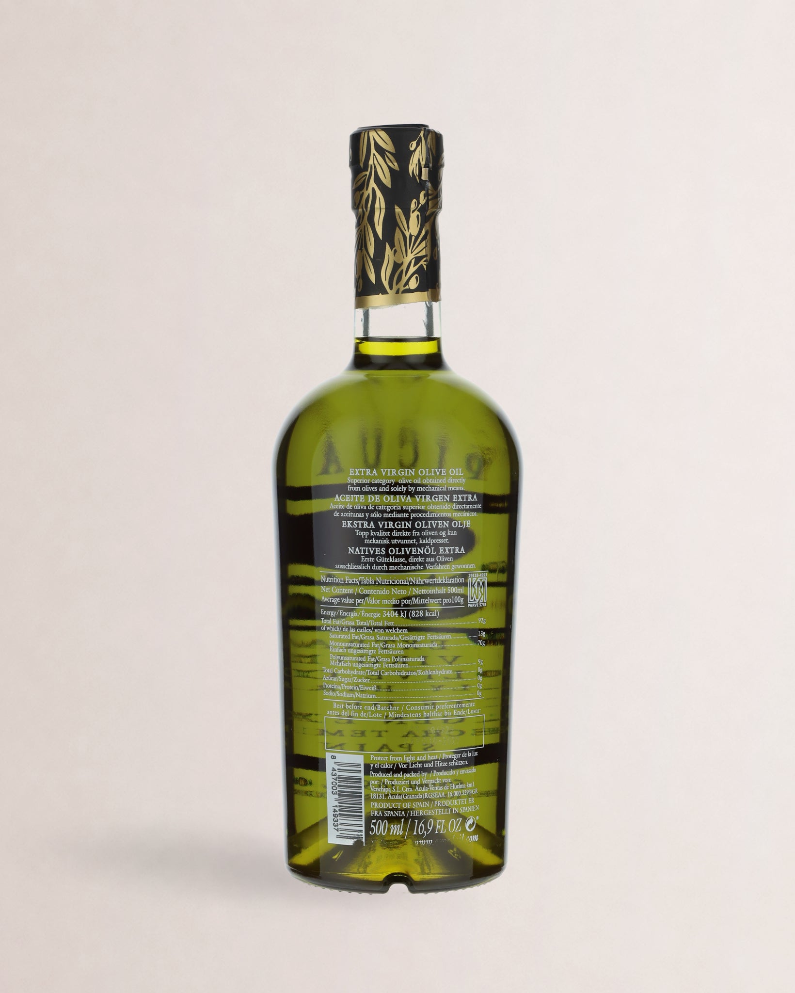 etiqueta aceite omed novo