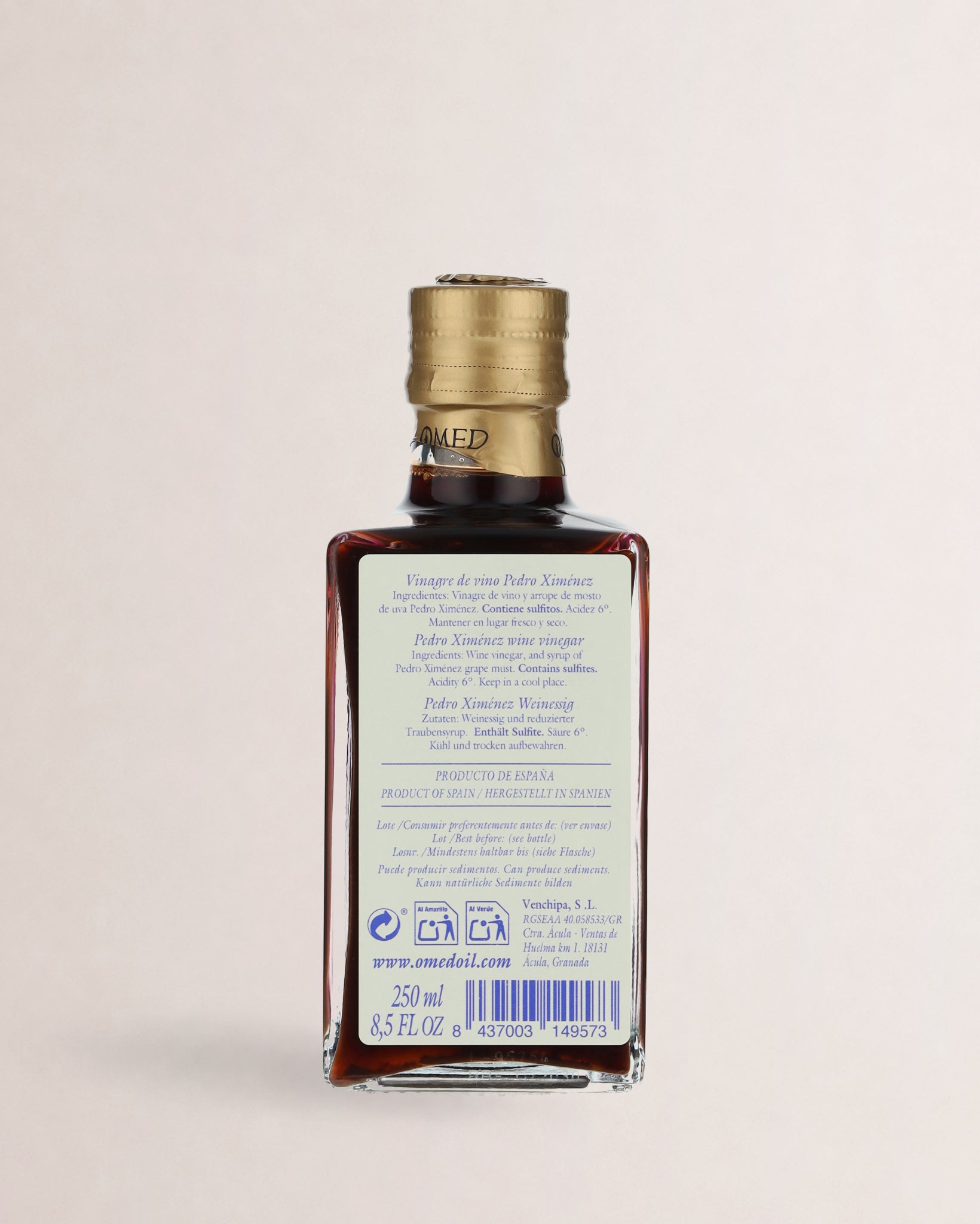 etiqueta vinagre px omed
