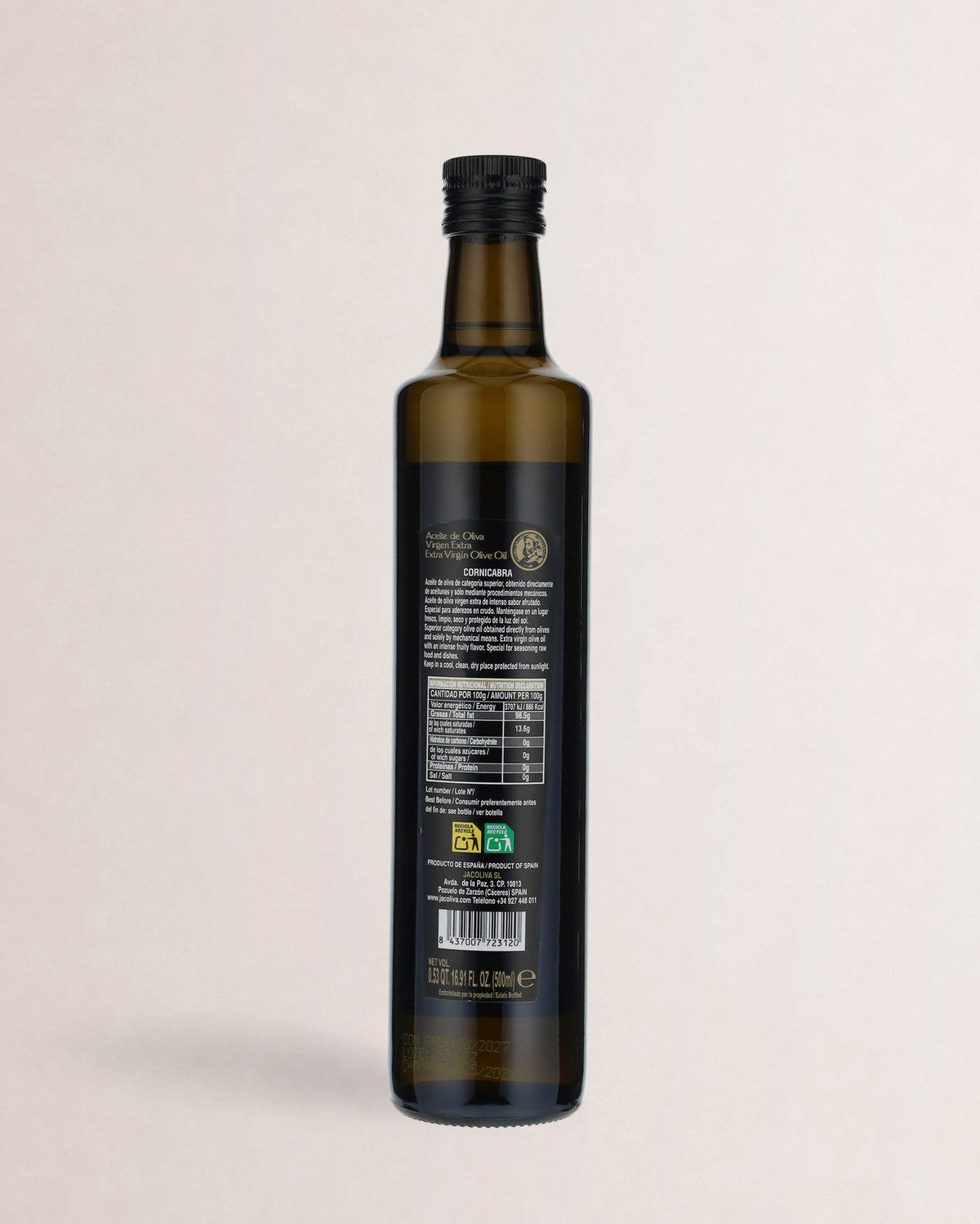 aceite pago baldio san carlos informacion nutricional