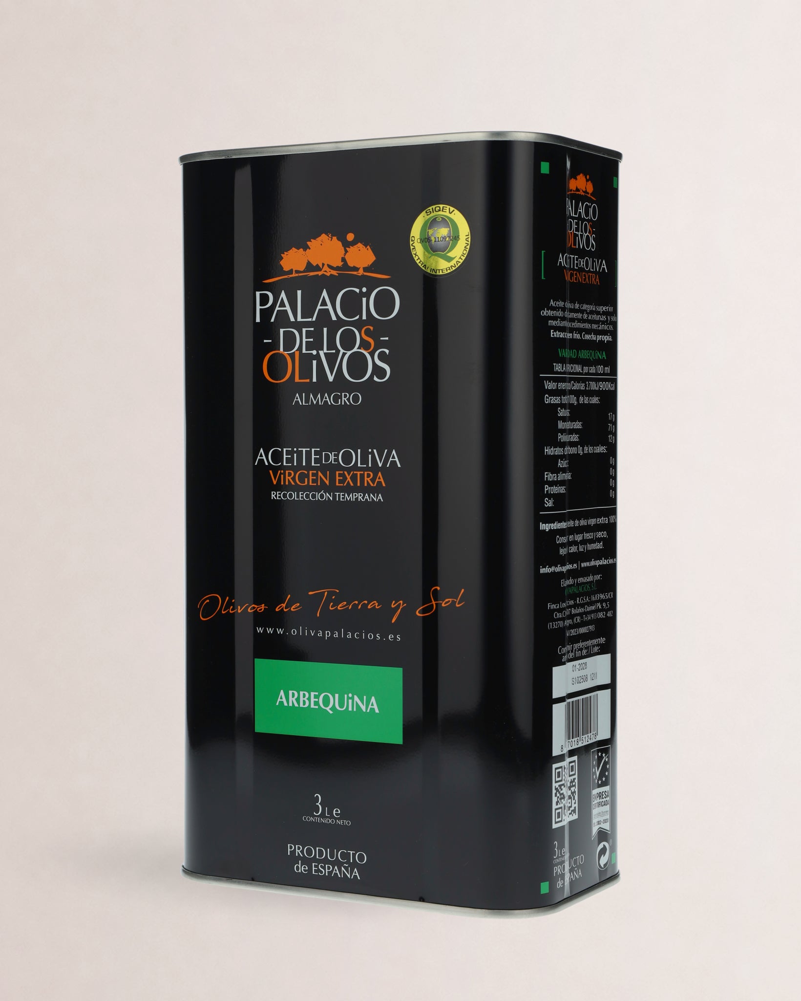 Palacio de Los Olivos Arbequina 3L