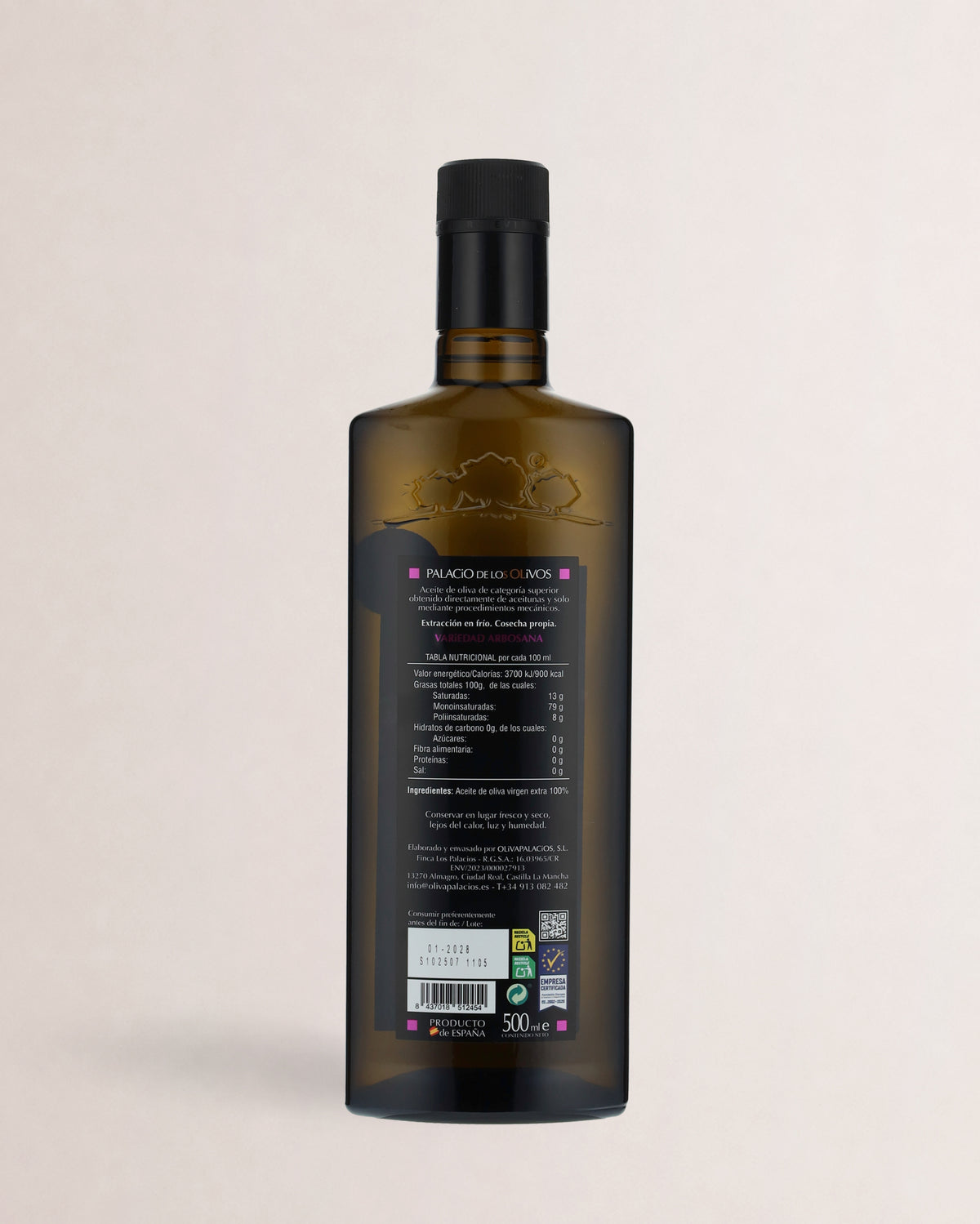 aceite palacio de los olivos arbosana informacion nutricional
