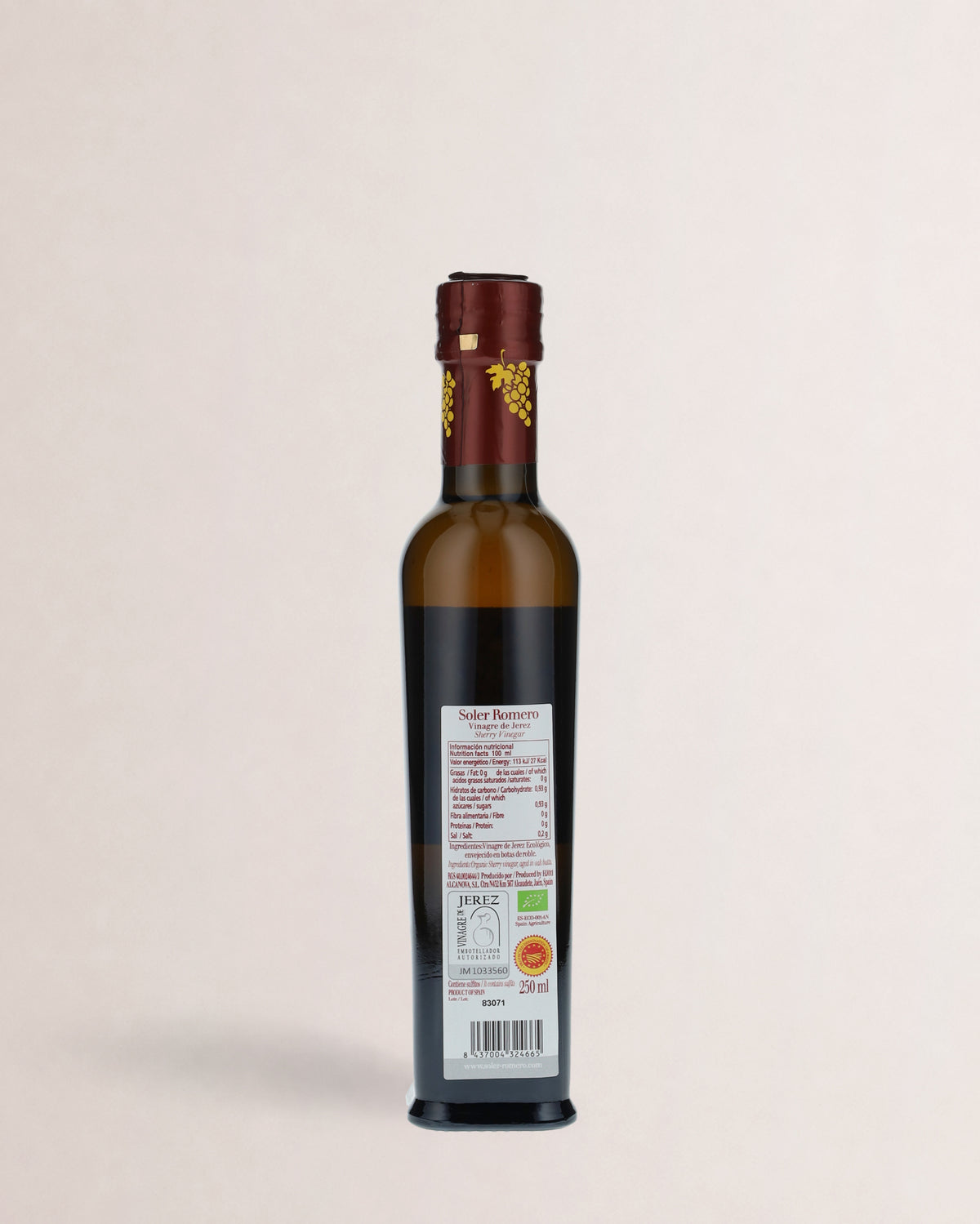 Soler Romero Vinagre Jerez Ecológico 250 ml